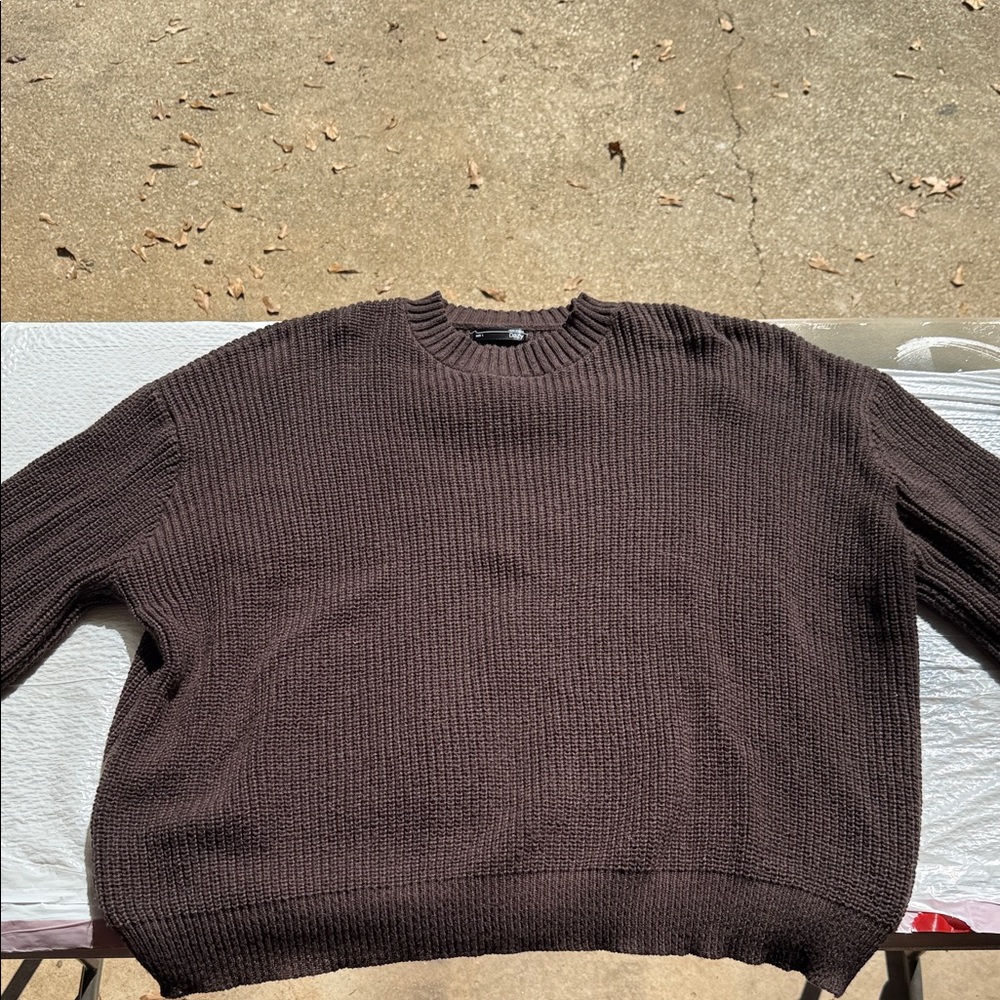 SHEIN Women's Brown Crew Neck Sweater